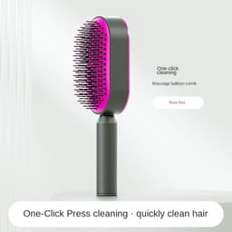 image-Women Fashion 3D Hair Growth Comb Hairbrush Self-Cleaning Hair Brush Self Cleaning Hair Brush For Women Massage Scalp Promote Blood Circulation Anti Hair Loss