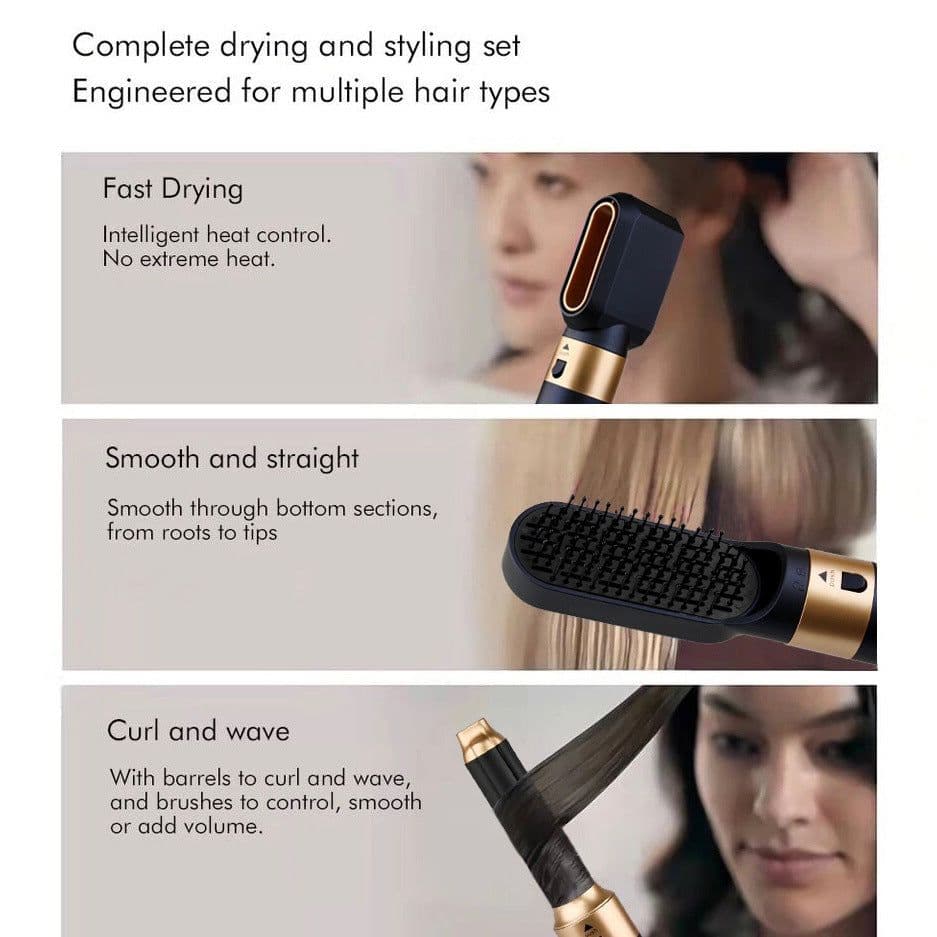 image-New Hair Dryer Multi Hair Styler 5 In1 Curling Iron Hair