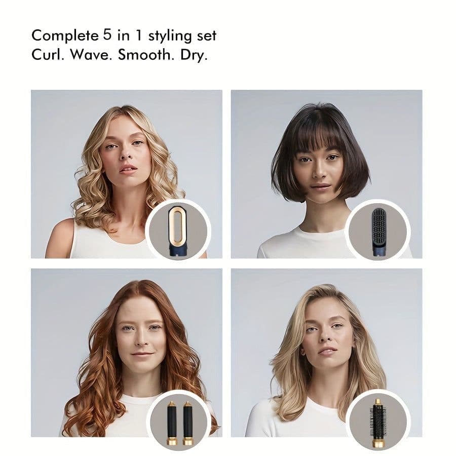image-New Hair Dryer Multi Hair Styler 5 In1 Curling Iron Hair