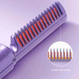 image-Professional Wireless Hair Straightener Curler Comb Fast Heating Negative Ion Straightening Curling Brush Hair Styling Tools