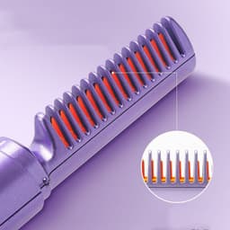 image-Professional Wireless Hair Straightener Curler Comb Fast Heating Negative Ion Straightening Curling Brush Hair Styling Tools