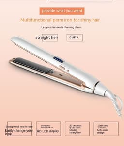 image-Hair Curler And Straightener Dual-use Air Bangs Hair Straightener
