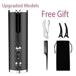 image-LED Screen Electric Automatic Rotating Curling Iron 3000mAh Mini Portable Thermostatic Electric Cordless Hair Curler