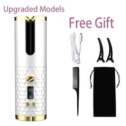 image-LED Screen Electric Automatic Rotating Curling Iron 3000mAh Mini Portable Thermostatic Electric Cordless Hair Curler