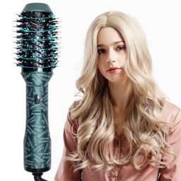 image-Hair Dryer Brush, Hot Air Brush With Enhanced Barrel, Blow Dryer Brush And Styler Volumize In One, Hair Dryer Multifunctional Ceramic Tourmaline Negative Ion Hot Air Styling Brush For Women