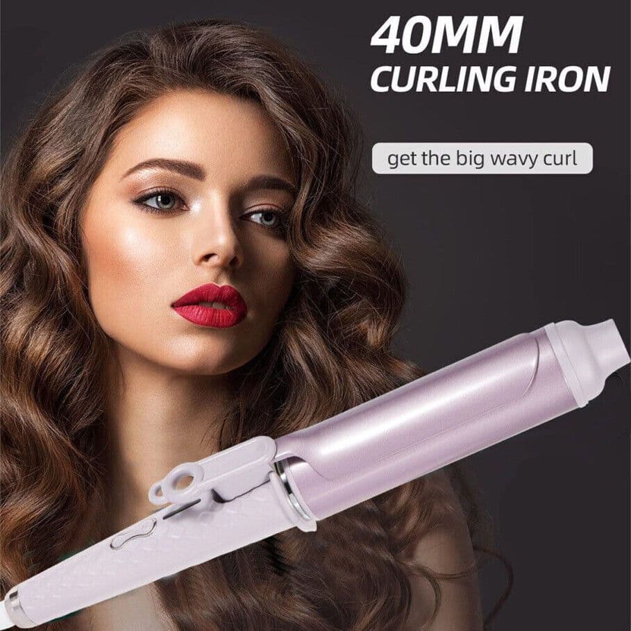 image-40mm Curling Wand Curling Tongs Big Barrel Curling Iron Professional Hair Curler