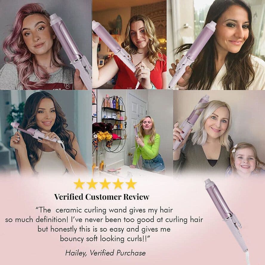 image-40mm Curling Wand Curling Tongs Big Barrel Curling Iron Professional Hair Curler