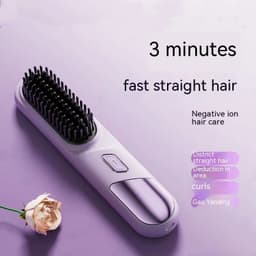 image-Portable Dual-purpose Wireless Straight Comb Anion Hair Care