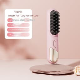 image-Portable Dual-purpose Wireless Straight Comb Anion Hair Care