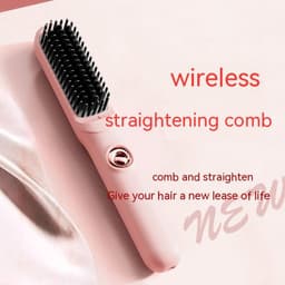 image-Wireless Straight Comb Anion Does Not Hurt Hair Portable Hair Curler And Straightener Dual-use