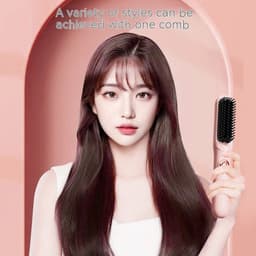 image-Wireless Straight Comb Anion Does Not Hurt Hair Portable Hair Curler And Straightener Dual-use
