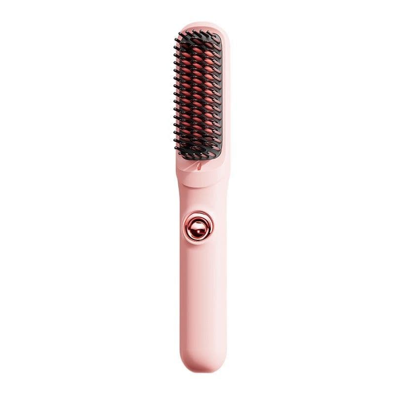 image-Wireless Straight Comb Anion Does Not Hurt Hair Portable Hair Curler And Straightener Dual-use