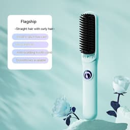 image-Wireless Straight Comb Anion Does Not Hurt Hair Portable Hair Curler And Straightener Dual-use
