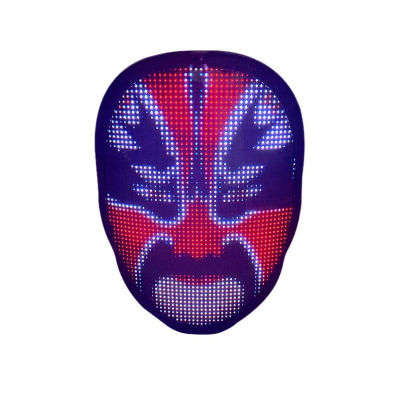 image-Halloween Face Masks Full Color LED Luminous Mask Face Changing Mask Party Bar Props