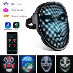 image-Halloween Face Masks Full Color LED Luminous Mask Face Changing Mask Party Bar Props