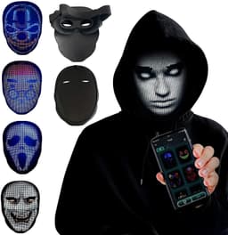 image-Halloween Face Masks Full Color LED Luminous Mask Face Changing Mask Party Bar Props