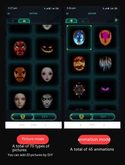 image-Halloween Face Masks Full Color LED Luminous Mask Face Changing Mask Party Bar Props