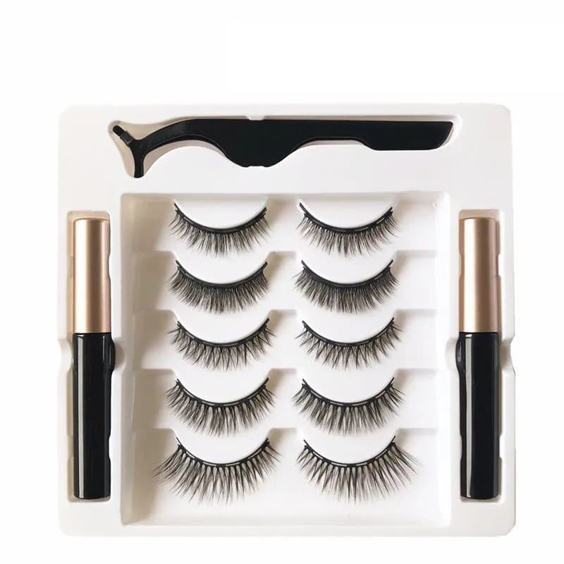 image-Five Pairs Of Magnetic Eyeliner Eyelashes Set