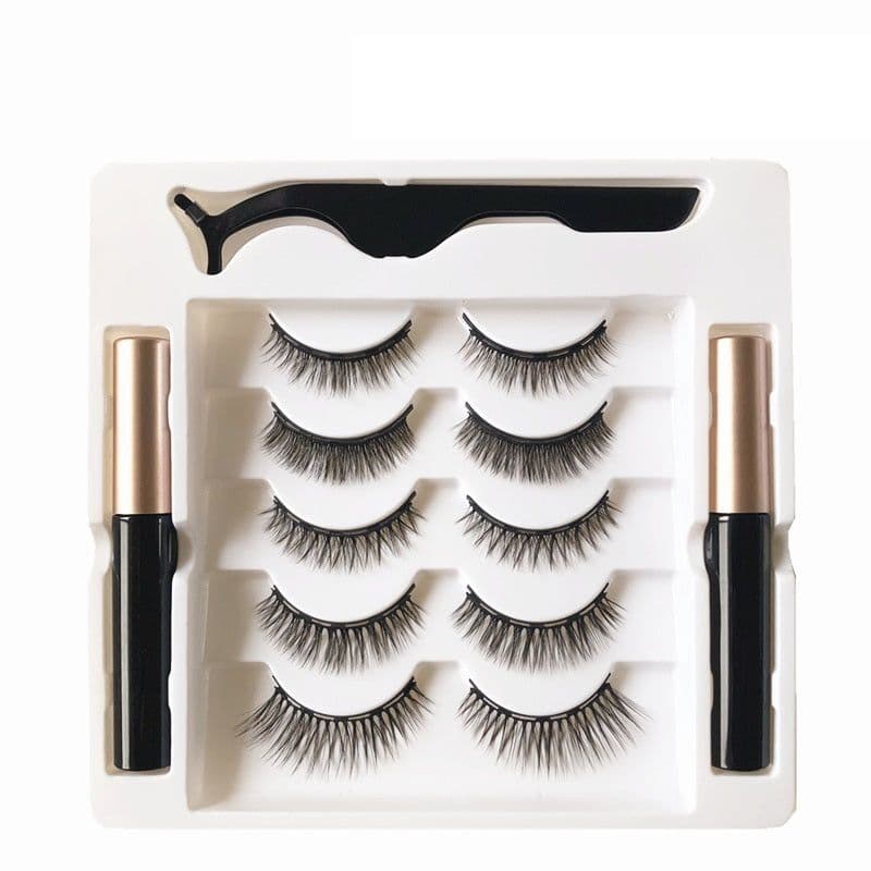 image-Five Pairs Of Magnetic Eyeliner Eyelashes Set