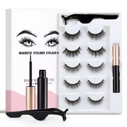 image-Liquid Eyeliner Magnetic False Eyelashes Set Five Pairs Of Glue-free Magnetic Eyelashes