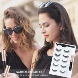 image-Liquid Eyeliner Magnetic False Eyelashes Set Five Pairs Of Glue-free Magnetic Eyelashes