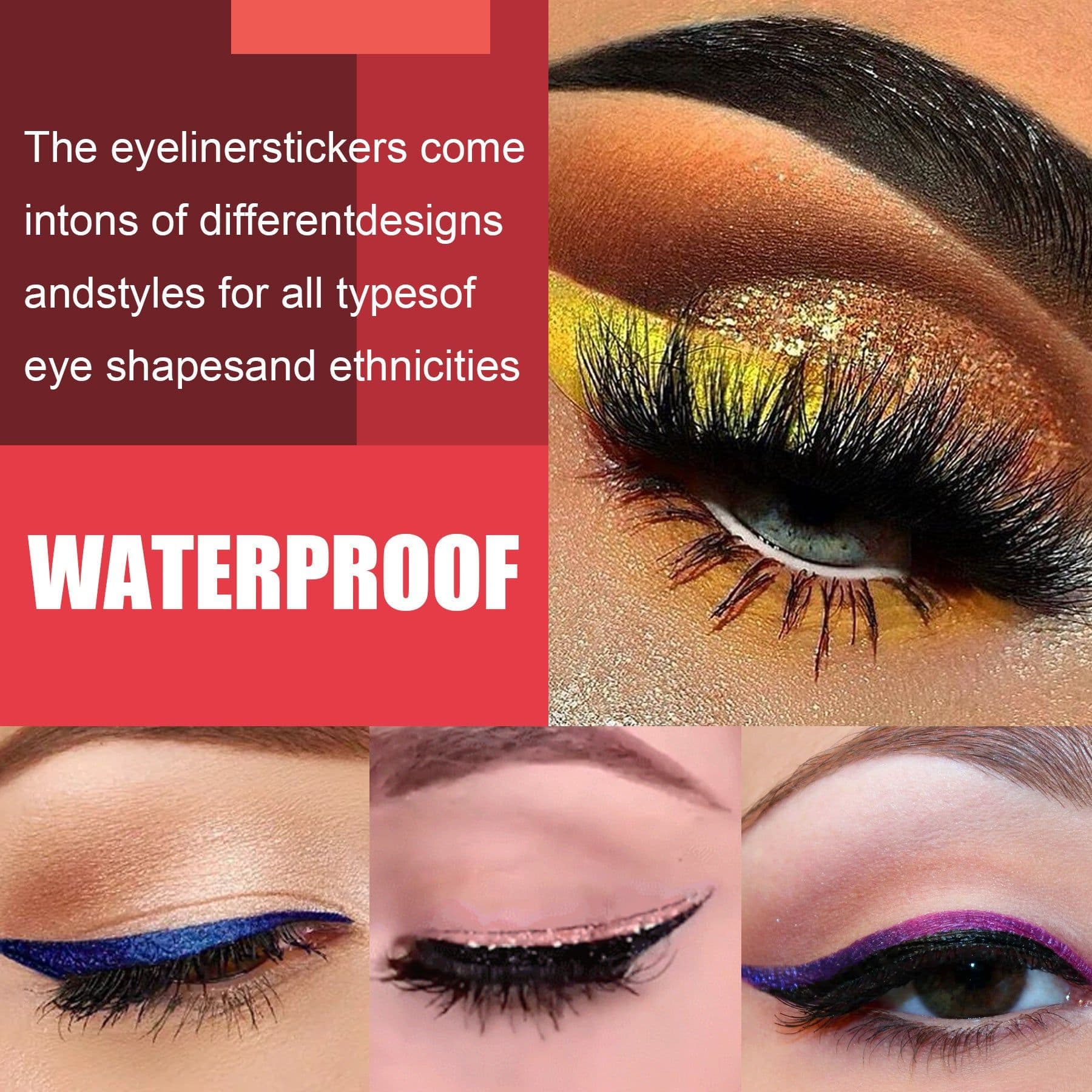 image-Glitter Eyeliner Stick Eye Makeup Stick Plus False Eyelash Stick