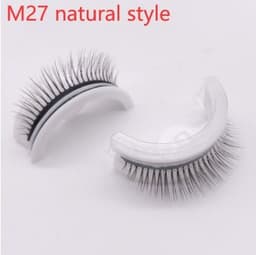 image-Reusable 3D Mink Lashes Natural False Eyelashes Self Adhesive Fake Glue Free Makeup Eyelash Extension Silk