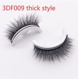 image-Reusable 3D Mink Lashes Natural False Eyelashes Self Adhesive Fake Glue Free Makeup Eyelash Extension Silk