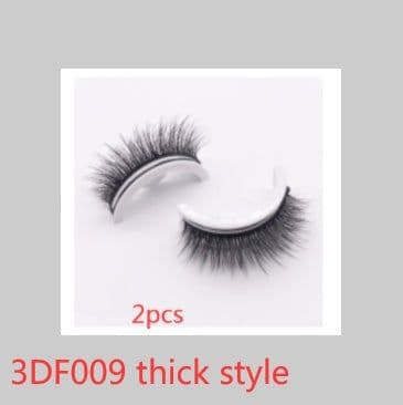 image-Reusable 3D Mink Lashes Natural False Eyelashes Self Adhesive Fake Glue Free Makeup Eyelash Extension Silk