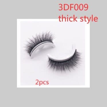 image-Reusable 3D Mink Lashes Natural False Eyelashes Self Adhesive Fake Glue Free Makeup Eyelash Extension Silk