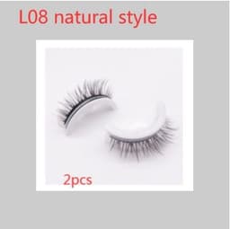 image-Reusable 3D Mink Lashes Natural False Eyelashes Self Adhesive Fake Glue Free Makeup Eyelash Extension Silk