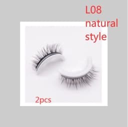 image-Reusable 3D Mink Lashes Natural False Eyelashes Self Adhesive Fake Glue Free Makeup Eyelash Extension Silk