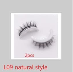 image-Reusable 3D Mink Lashes Natural False Eyelashes Self Adhesive Fake Glue Free Makeup Eyelash Extension Silk