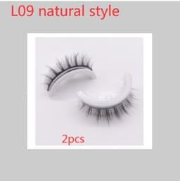 image-Reusable 3D Mink Lashes Natural False Eyelashes Self Adhesive Fake Glue Free Makeup Eyelash Extension Silk