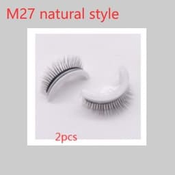 image-Reusable 3D Mink Lashes Natural False Eyelashes Self Adhesive Fake Glue Free Makeup Eyelash Extension Silk