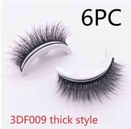 image-Reusable 3D Mink Lashes Natural False Eyelashes Self Adhesive Fake Glue Free Makeup Eyelash Extension Silk