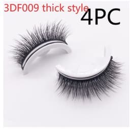 image-Reusable 3D Mink Lashes Natural False Eyelashes Self Adhesive Fake Glue Free Makeup Eyelash Extension Silk