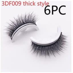 image-Reusable 3D Mink Lashes Natural False Eyelashes Self Adhesive Fake Glue Free Makeup Eyelash Extension Silk