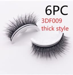 image-Reusable 3D Mink Lashes Natural False Eyelashes Self Adhesive Fake Glue Free Makeup Eyelash Extension Silk