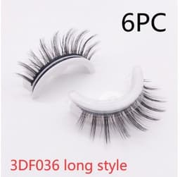 image-Reusable 3D Mink Lashes Natural False Eyelashes Self Adhesive Fake Glue Free Makeup Eyelash Extension Silk