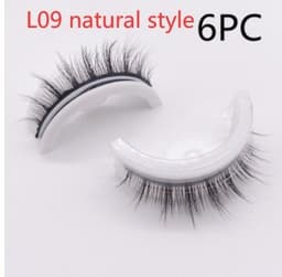 image-Reusable 3D Mink Lashes Natural False Eyelashes Self Adhesive Fake Glue Free Makeup Eyelash Extension Silk