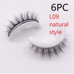 image-Reusable 3D Mink Lashes Natural False Eyelashes Self Adhesive Fake Glue Free Makeup Eyelash Extension Silk