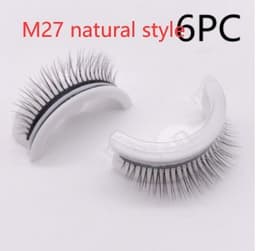 image-Reusable 3D Mink Lashes Natural False Eyelashes Self Adhesive Fake Glue Free Makeup Eyelash Extension Silk