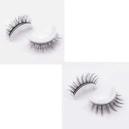 image-Reusable 3D Mink Lashes Natural False Eyelashes Self Adhesive Fake Glue Free Makeup Eyelash Extension Silk