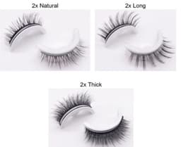 image-Reusable 3D Mink Lashes Natural False Eyelashes Self Adhesive Fake Glue Free Makeup Eyelash Extension Silk