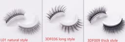 image-Reusable 3D Mink Lashes Natural False Eyelashes Self Adhesive Fake Glue Free Makeup Eyelash Extension Silk