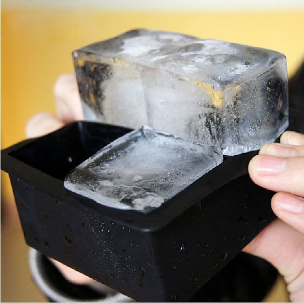 image-4-Cavity Large Silicone Drink Ice Cube Pudding Jelly Soap Mold Mould Tray Tool
