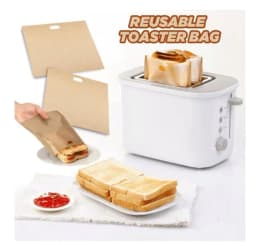 image-Teflon high temperature toast bag ptfe fiberglass toast bag toasted sandwich bag toaster bag