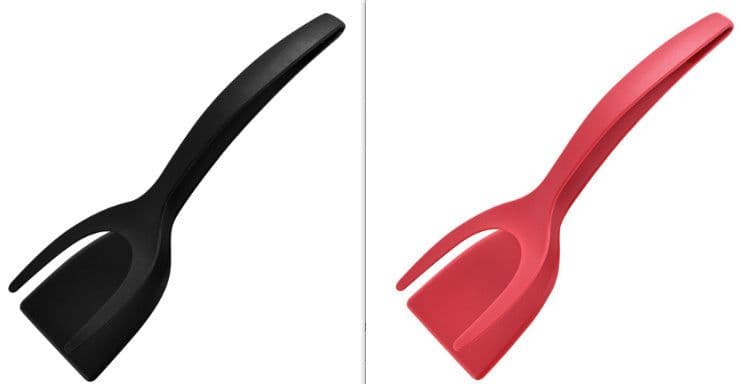 image-2 In 1 Grip And Flip Tongs Egg Spatula Tongs Clamp Pancake Fried Egg French Toast Omelet Overturned Kitchen Accessories