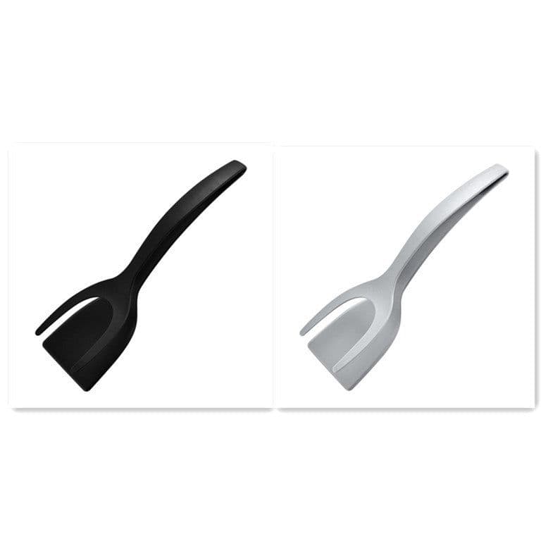 image-2 In 1 Grip And Flip Tongs Egg Spatula Tongs Clamp Pancake Fried Egg French Toast Omelet Overturned Kitchen Accessories